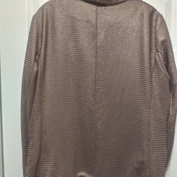 Metallic Shawl Collar Blazer - Picture 4 of 7